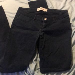 Navy blue khakis. Skinny pants